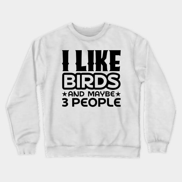 I like birds and maybe 3 people Crewneck Sweatshirt by colorsplash